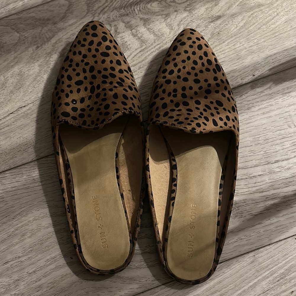 Leopard Mule Slides